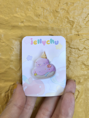 Jellychu Ice cream blob pin