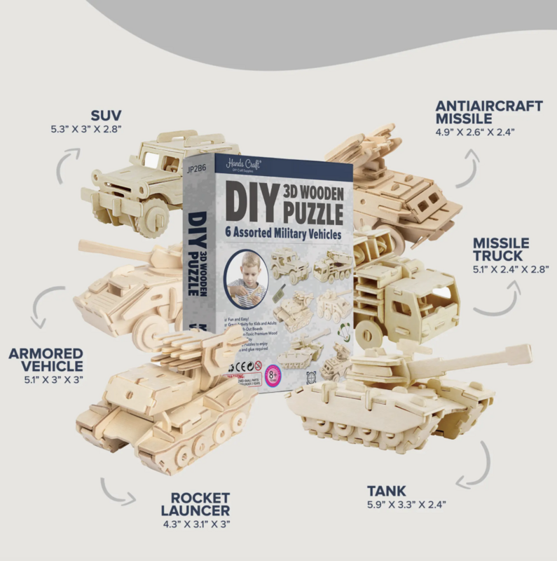 Hands Craft 3D Military Vehicles Puzzles