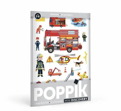 Poppik Firemen Mini Sticker Poster