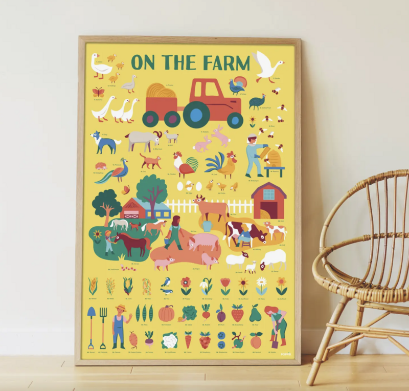Poppik Farm Sticker Poster