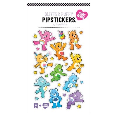 Pipsticks Carebears Glitter Puffy Sticker Sheet