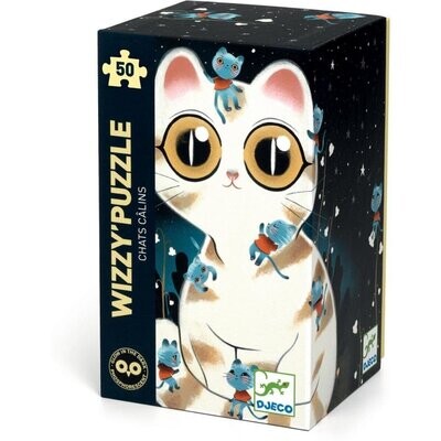 Djeco 50 pc Wizzy Cuddly Cats Puzzle