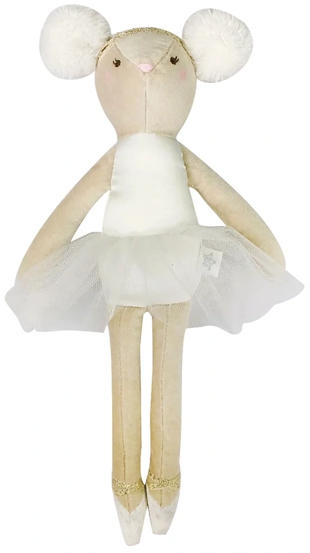 Albetta Cotton Velvet Ballerina Mouse Doll