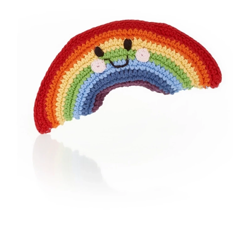 Pebble Rainbow Rattle Toy