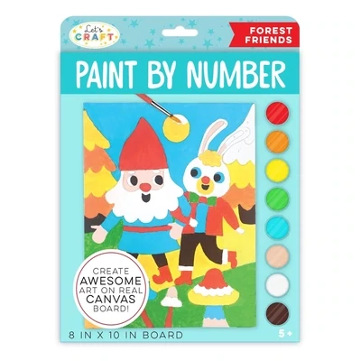 Bright Stripes Forest Friends Paint by Numbers 