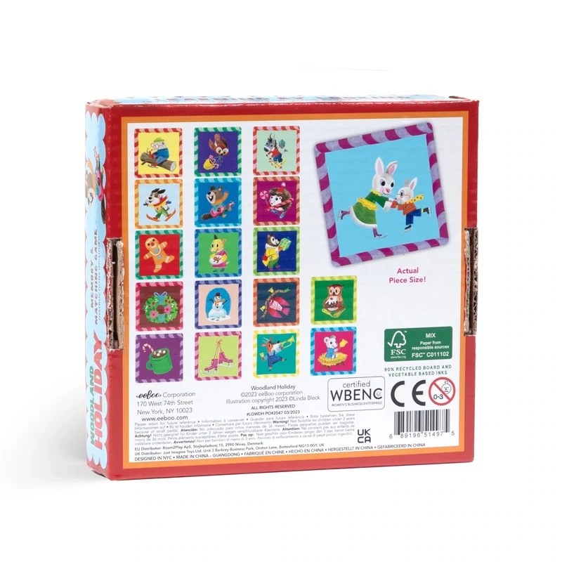 Eeboo Holiday Matching and Memory Game