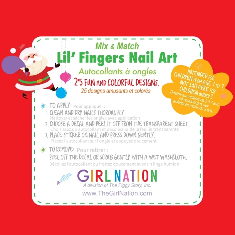 Girl Nation Holiday Nail Stickers