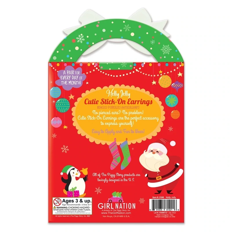 Girl Nation Holiday Sticker Earrings 
