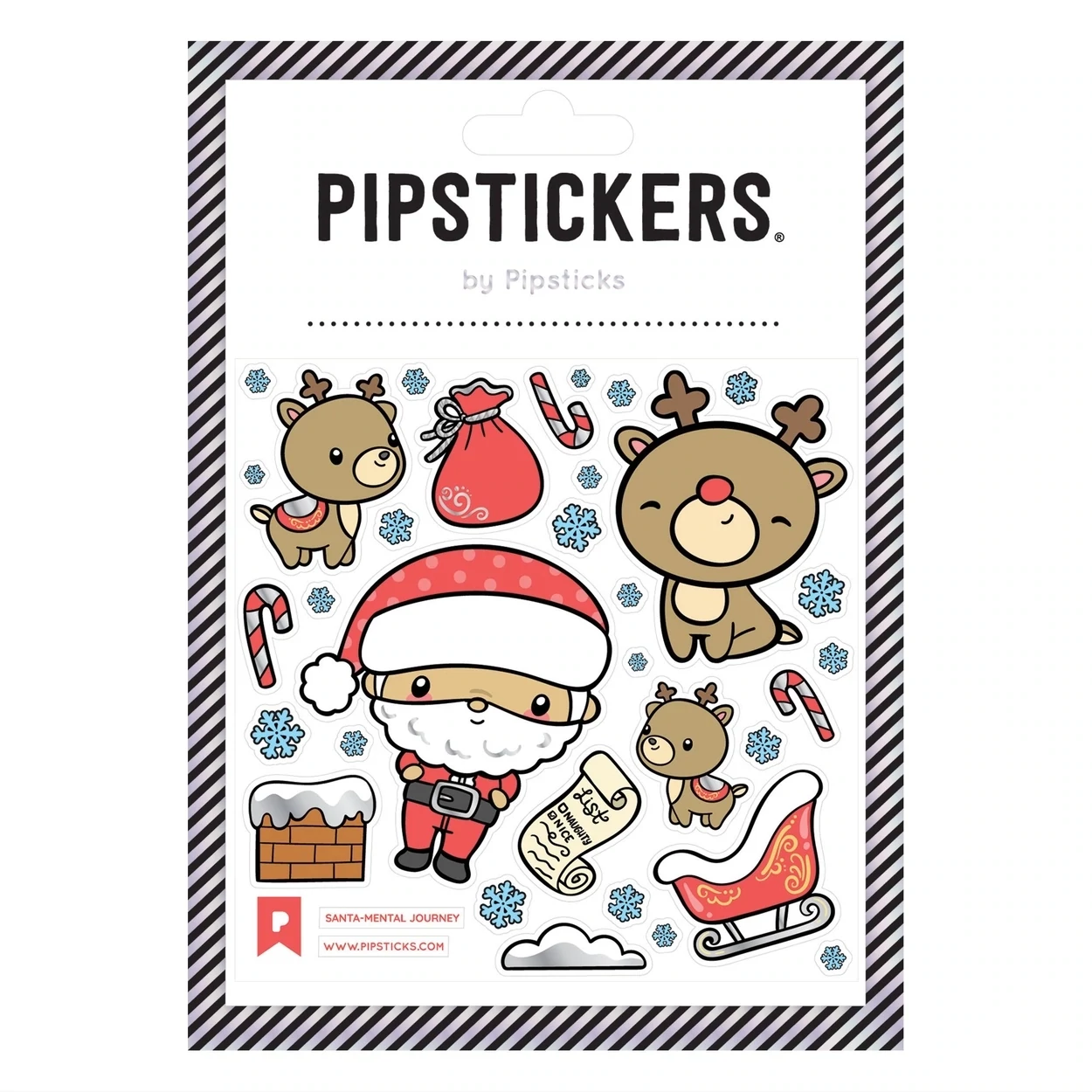 Pipsticks Santa Mental Sticker Sheet