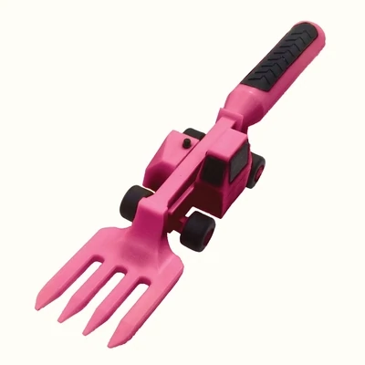 Constuctive Eating Pink Construction Fork