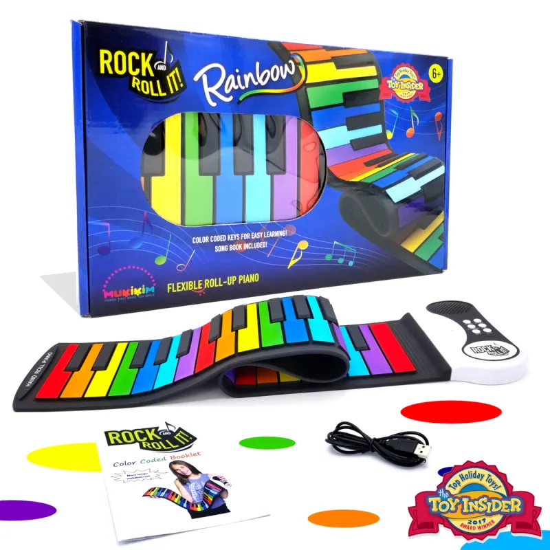 MukikiM Rainbow Roll Up Piano 