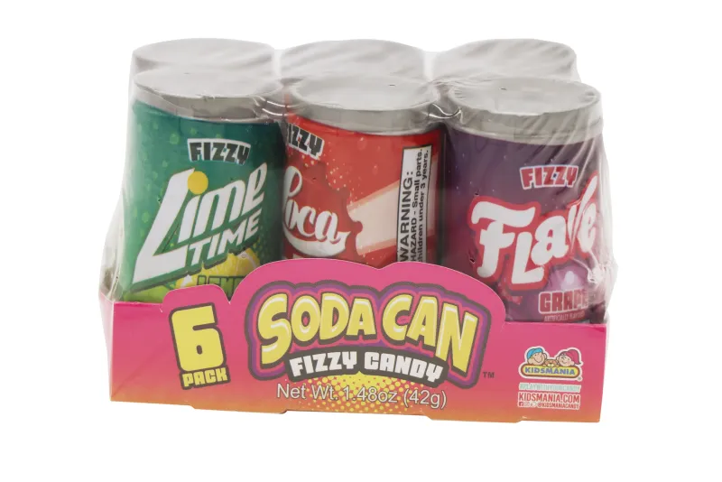 Soda Can Fizz Candy 6 pk