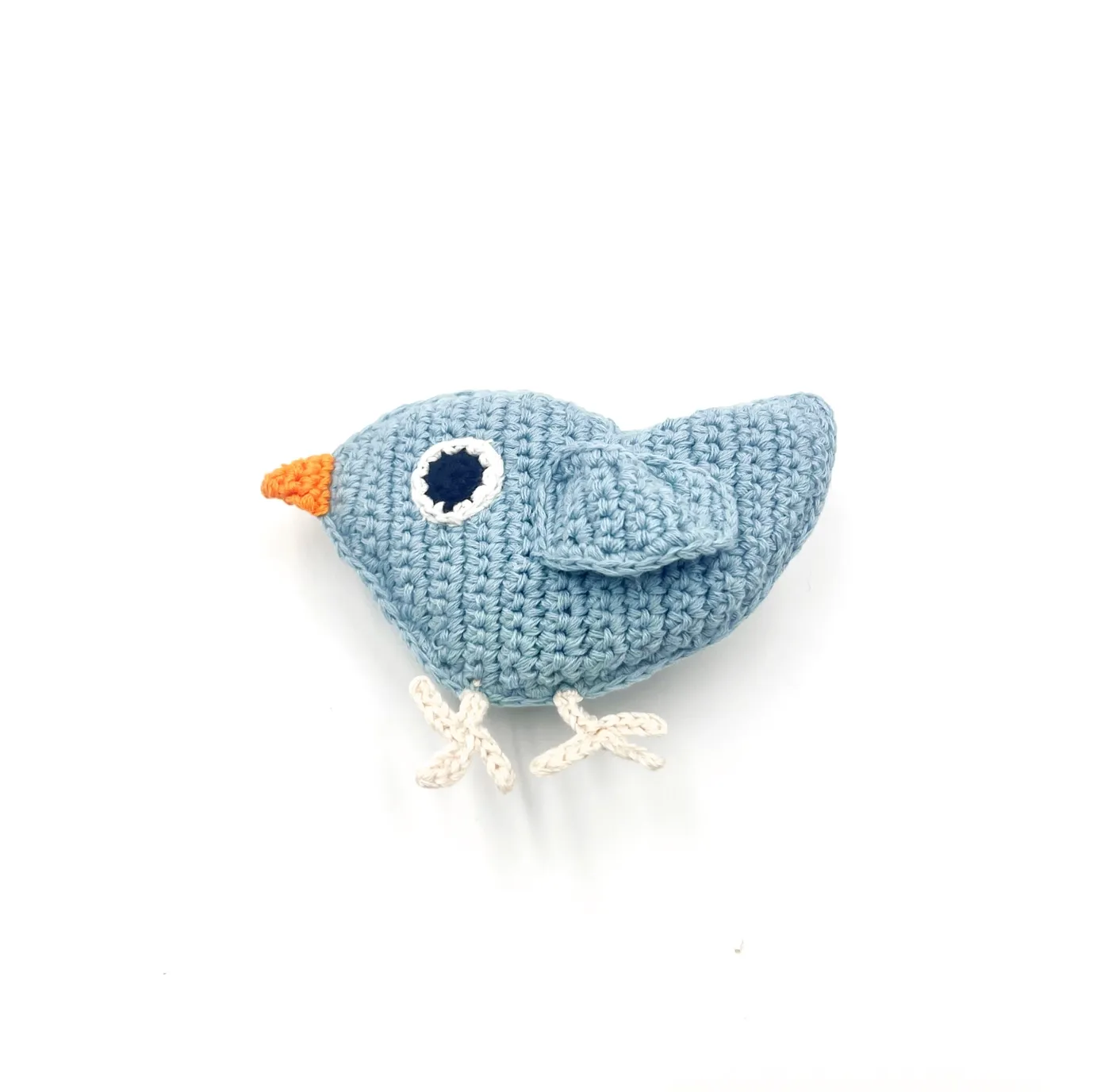 Pebble Baby Blue Bird Rattle