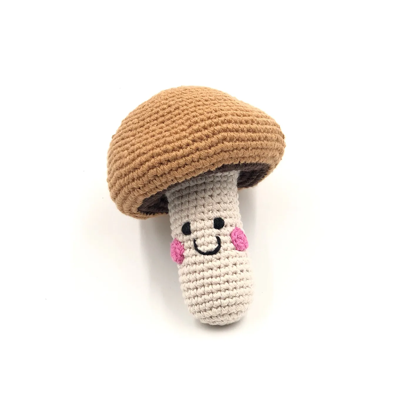 Pebble Brown Mushroom Rattle