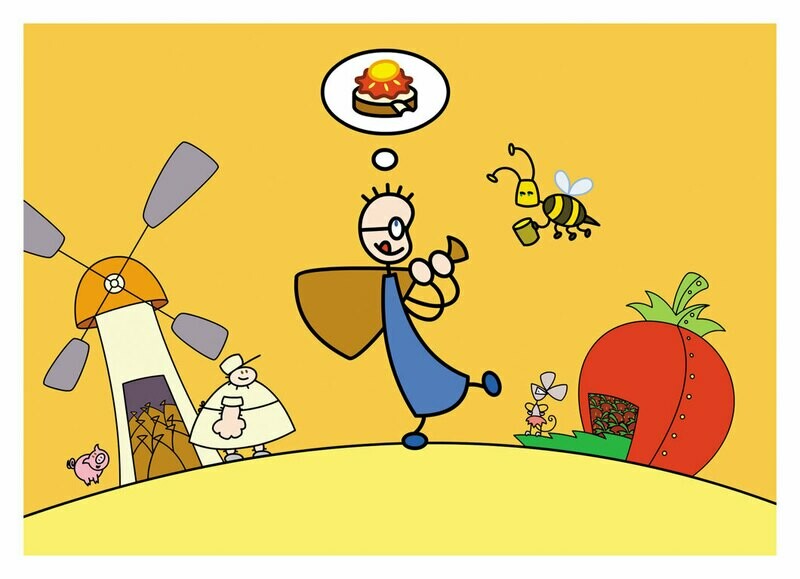 Poster: TOM & the slice of bread with strawberry jam & honey