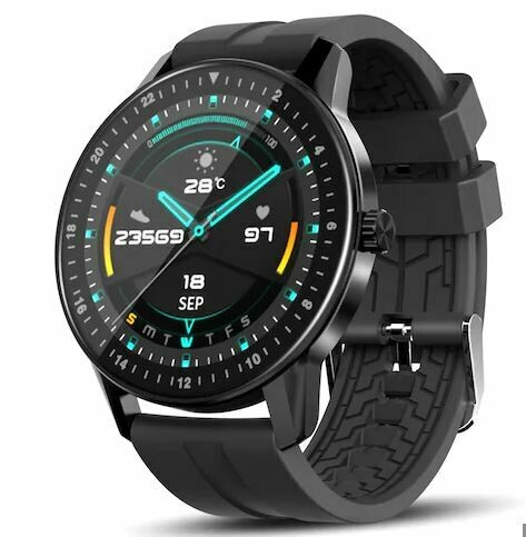 Kospet MAGIC 2 1.3 inch Smart Watch 30 Sport Modes HD 360 x 360 Resolution Screen IP67 Waterproof Bluetooth 4.0 - Black Extra Green Strap