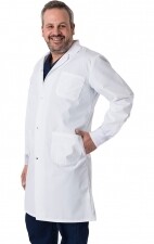 Greentown Classix Unisex Snap Front Full Length Lab Coat 100% Cotton With Cuffs 4622