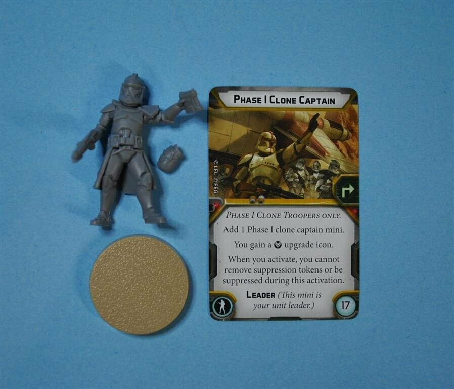 Star Wars Legion -Phase 1 Clone Captain - (inc Card)