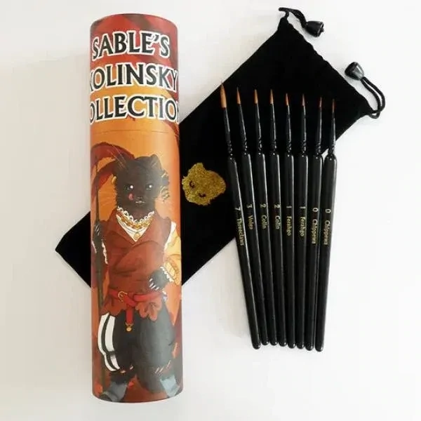 Kolinsky Sable Brush Set (8 Brushes)