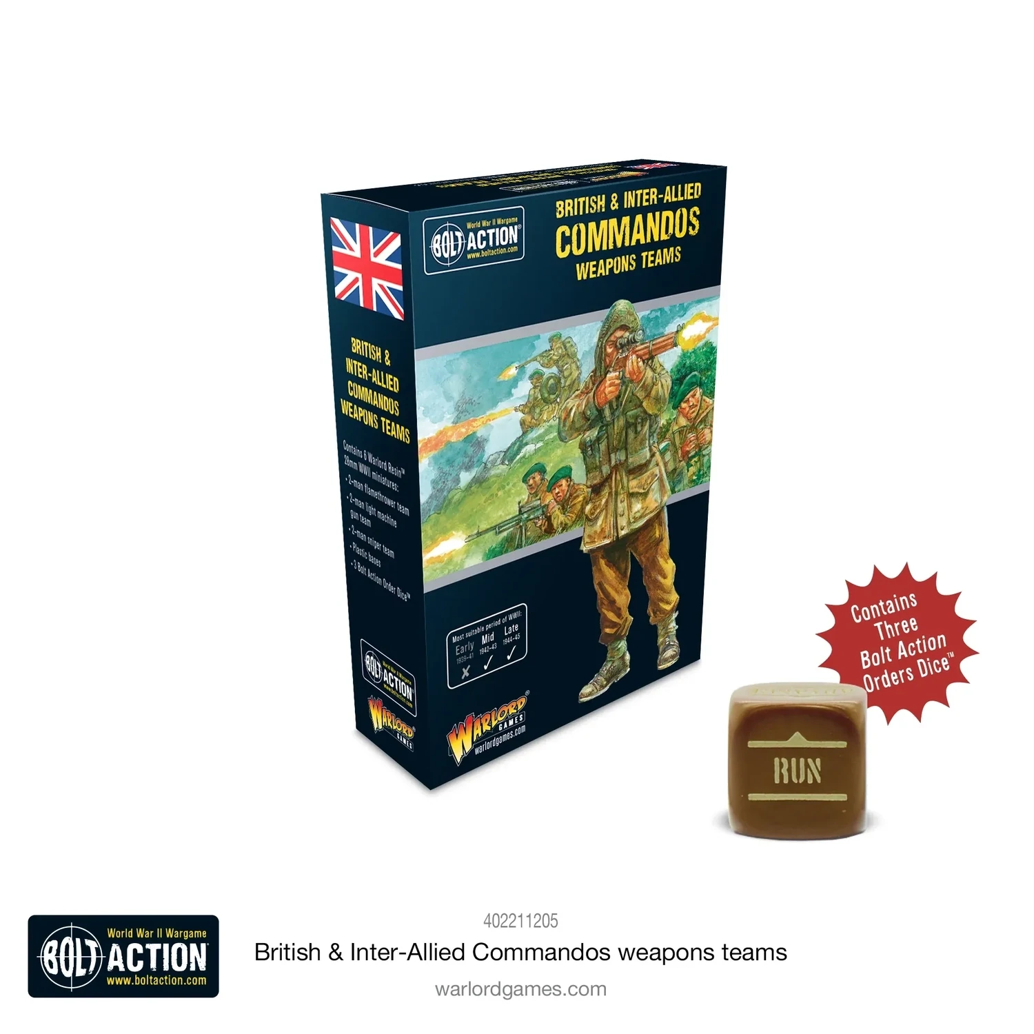 British & Inter-Allied Commandos weapons teams - Warlord Games Bolt Action