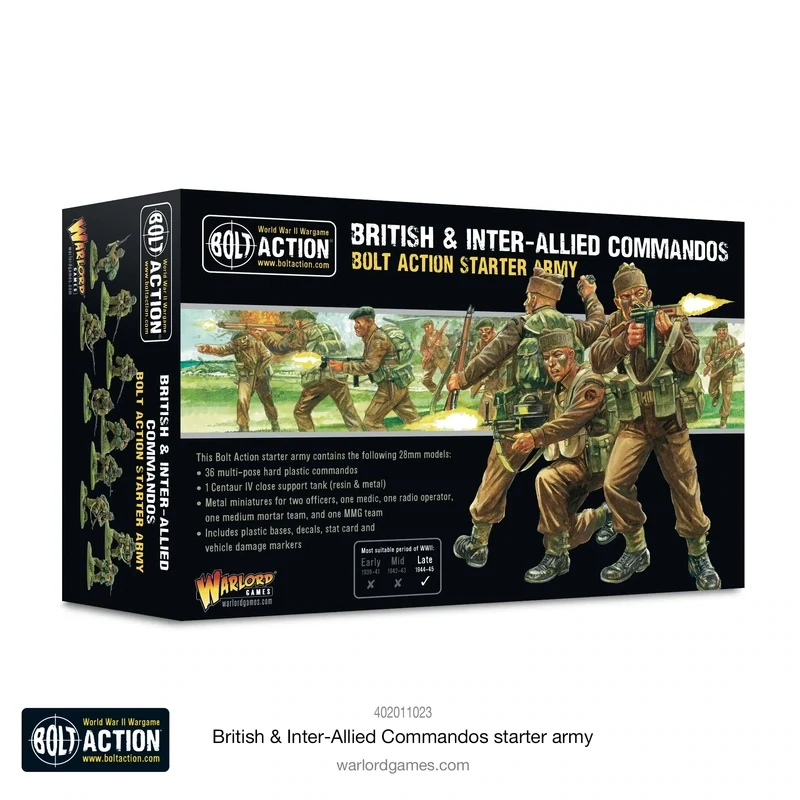 British & Inter-Allied Commandos Starter Army - Warlord Games Bolt Action