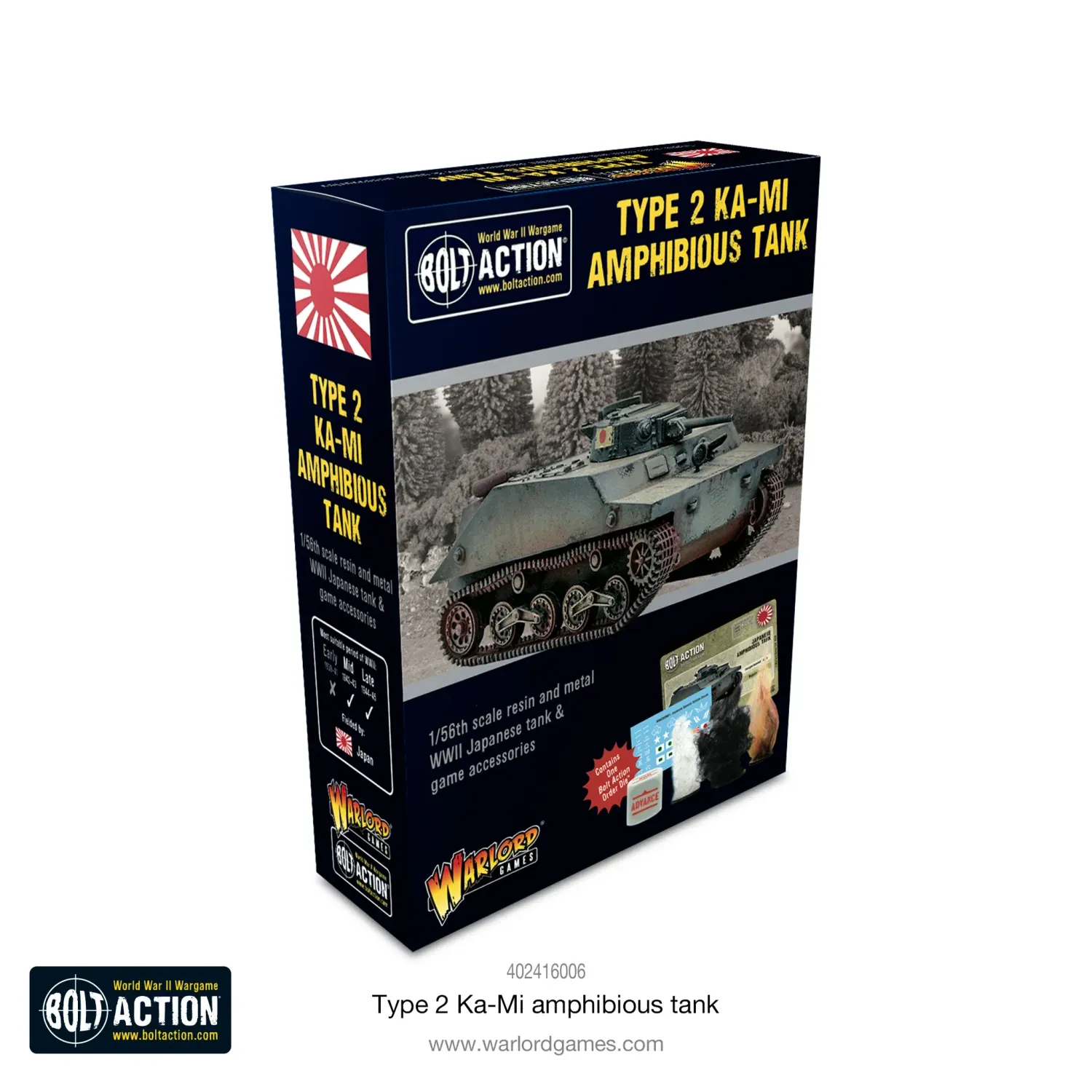 Type 2 Ka-Mi Amphibious Tank  - Warlord Bolt Action