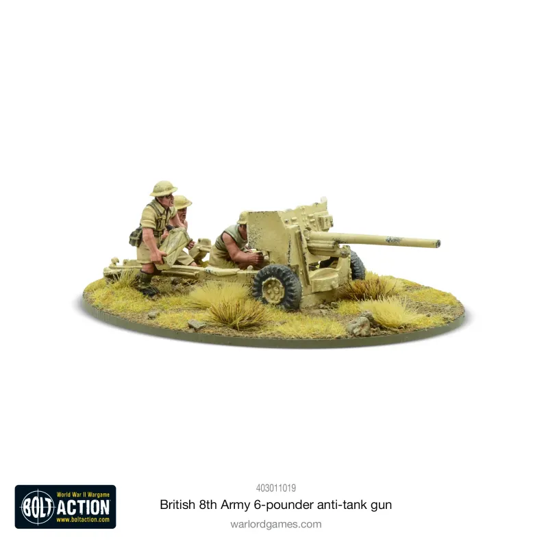 8Th Army 6 Pounder Atg - Warlord Bolt Action 8Th Army 6 Pounder Atg - Warlord Bolt Action