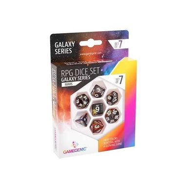 Unit Gamegenic Galaxy Series - Mars - Rpg Dice Set (7Pcs) Blue/Orange