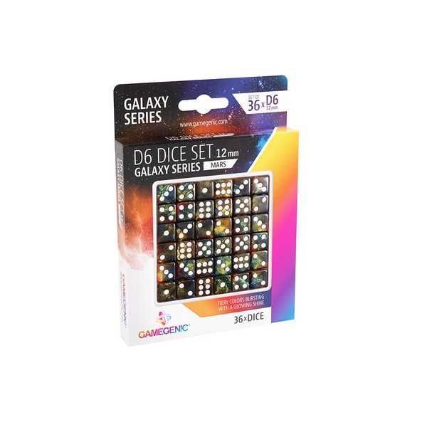 Unit Gamegenic Galaxy Series - Mars -  D6 Dice Set 12 mm (36 Pcs) Blue/Orange