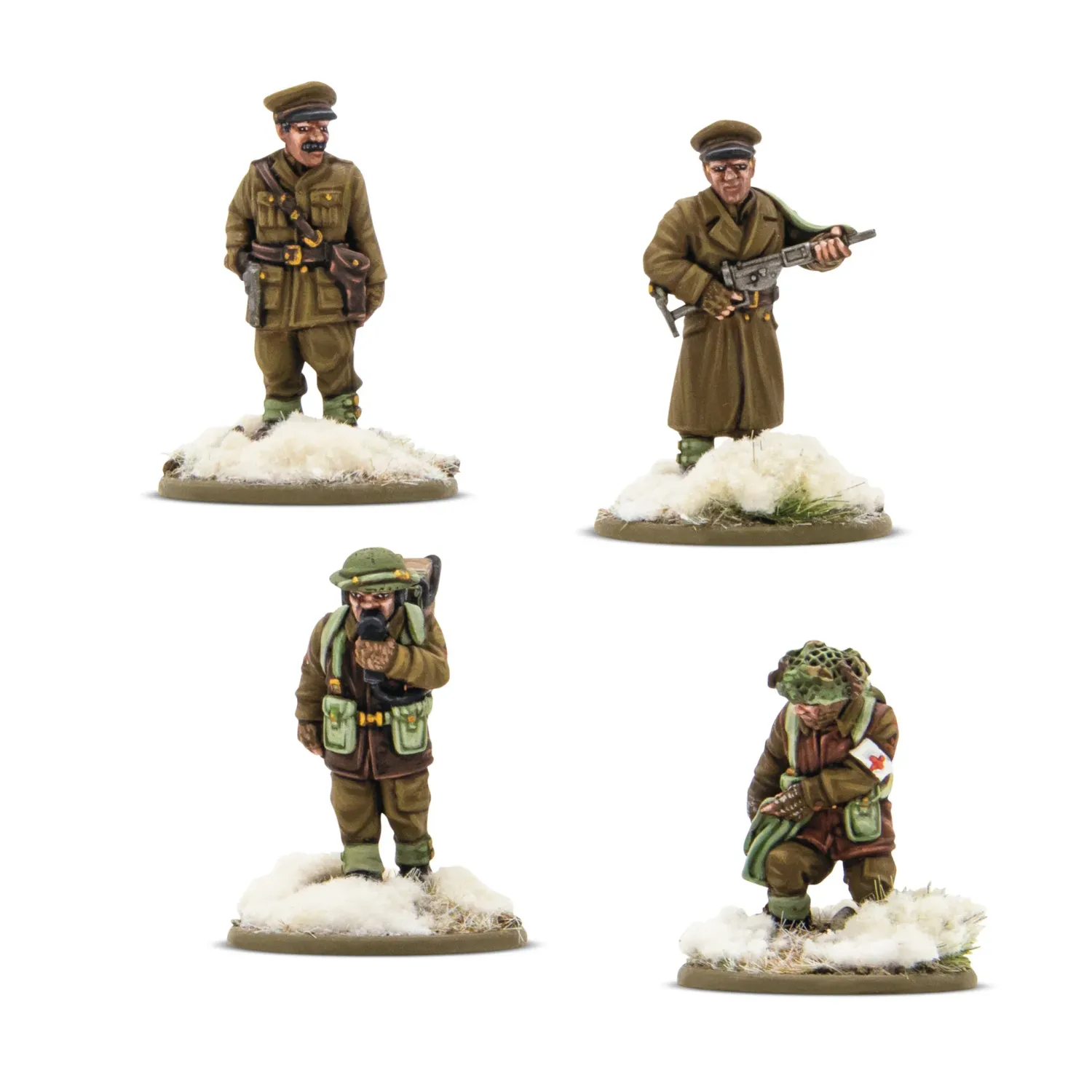 British & Canadian Infantry (Winter) HQ Bolt Action