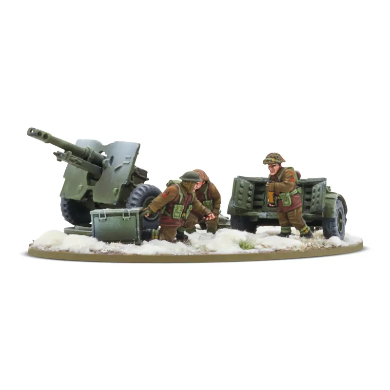 25-Pdr Light Howitzer with British Infantry (Winter) Crew Bolt Action