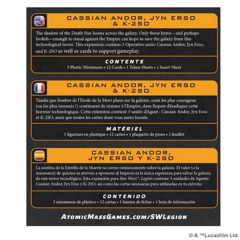 Star Wars Legion - Cassian Andor & Jyn Erso & K-2SO