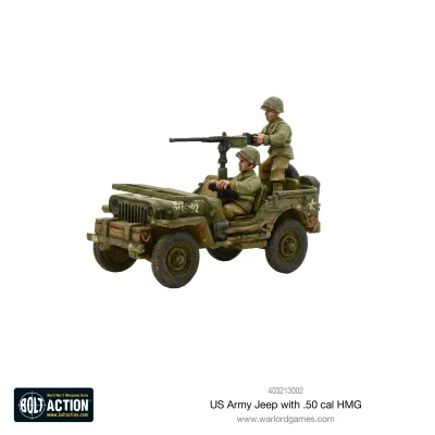 US Army Jeep With 50 Cal Hmg - Warlord Bolt Action