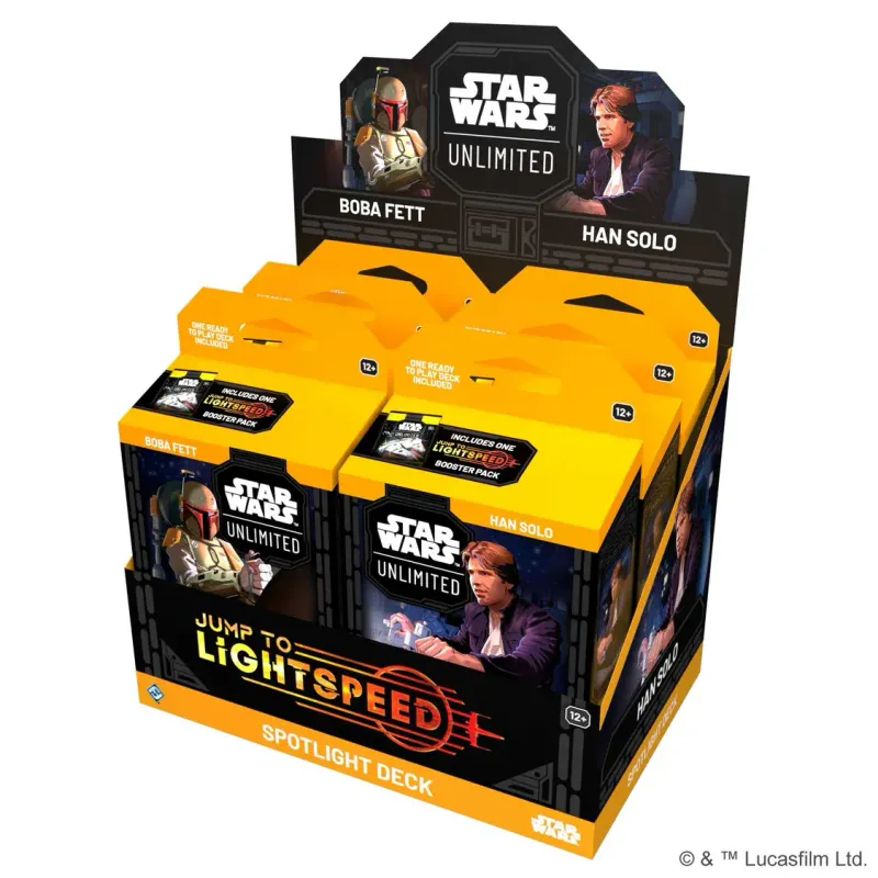 Star Wars: Unlimited Spotlight Deck Han Solo & Boba Fett - Jump to Lightspeed - one of each pack