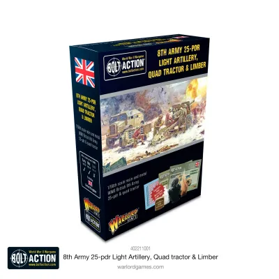 8th Army 25 pounder Light Artillery, Quad & Limber - Warlord Games Bolt Action 8th Army 25 pounder Light Artillery, Quad & Limber - Warlord Games Bolt Action
