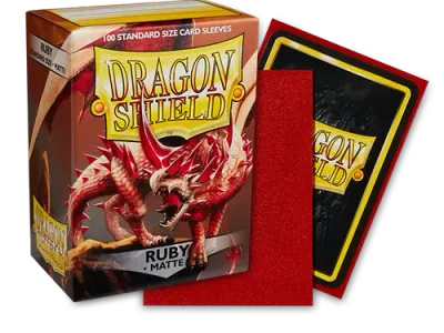 Dragon Shield Matte- Ruby (100 Ct.) In Box Dragon Shield Matte- Ruby (100 Ct.) In Box