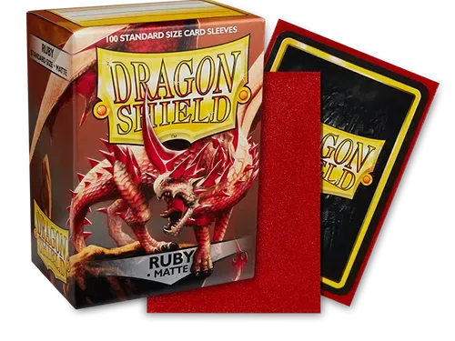 Dragon Shield Matte- Ruby (100 Ct.) In Box Dragon Shield Matte- Ruby (100 Ct.) In Box