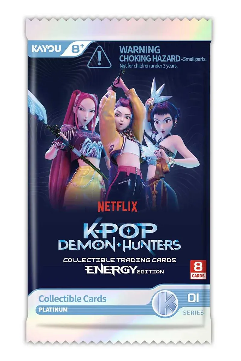 KPop Demon Hunters-Collectible Trading Cards-Energy Edition Foil-001-EMEA-Series 1-B - 12 pack