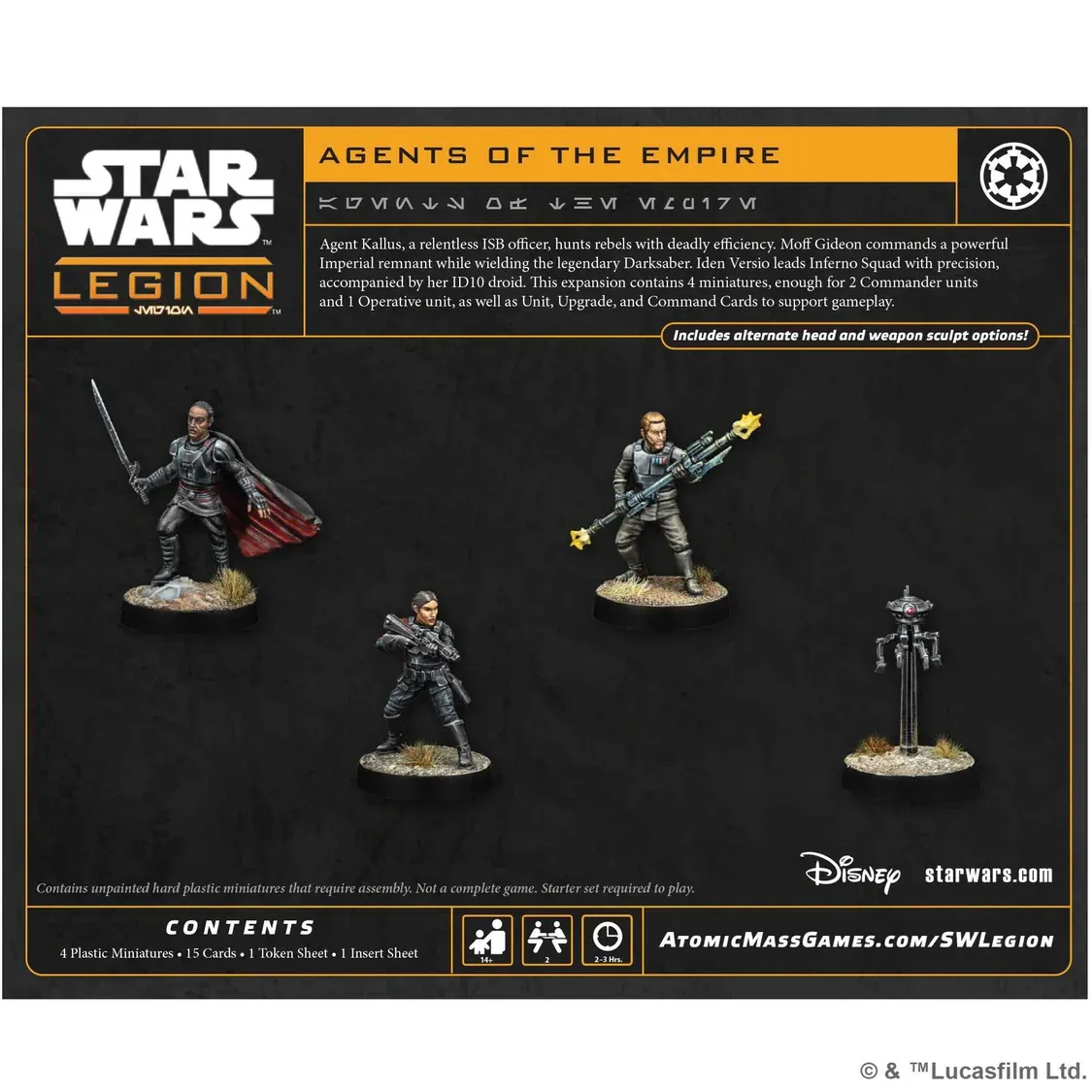 Star Wars: Legion - Agents of the Empire (Agent Kallus Iden Versio Id10 & Moff Gideon)