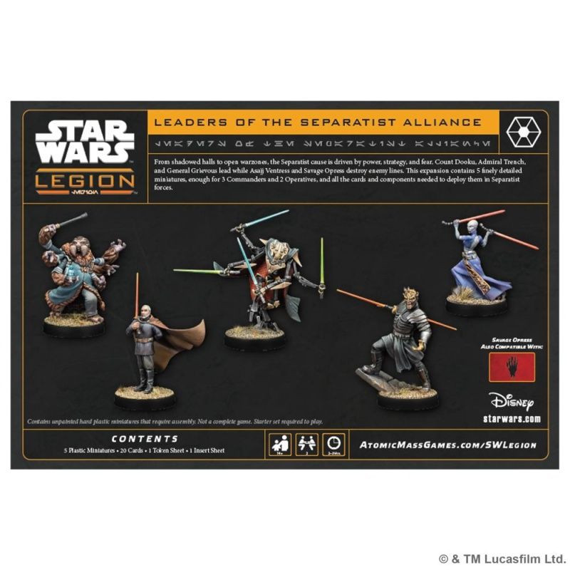 Star Wars: Legion - Leaders of the Separatist Alliance