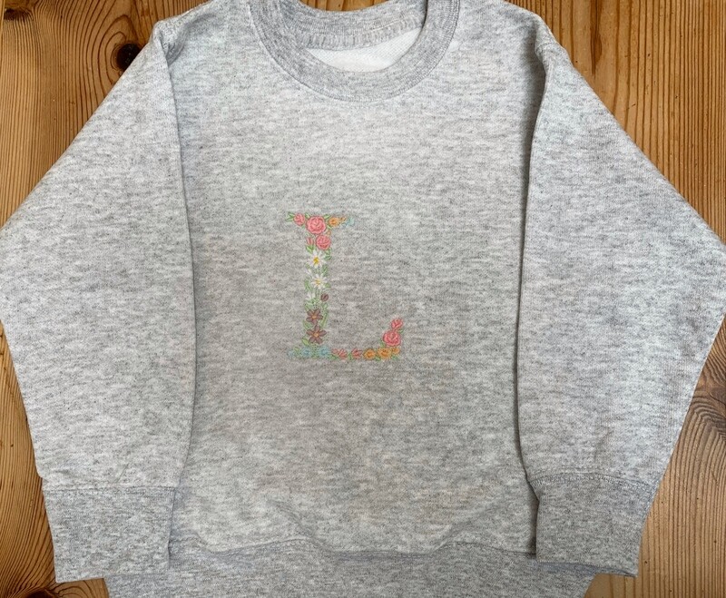 Floral Initial Jumper