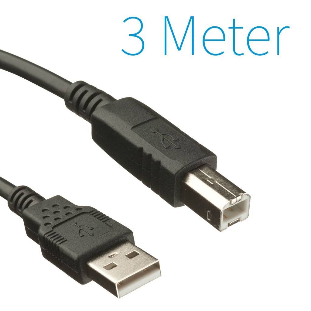 USB 2.0 A - B - Printer Kabel 3 Meter