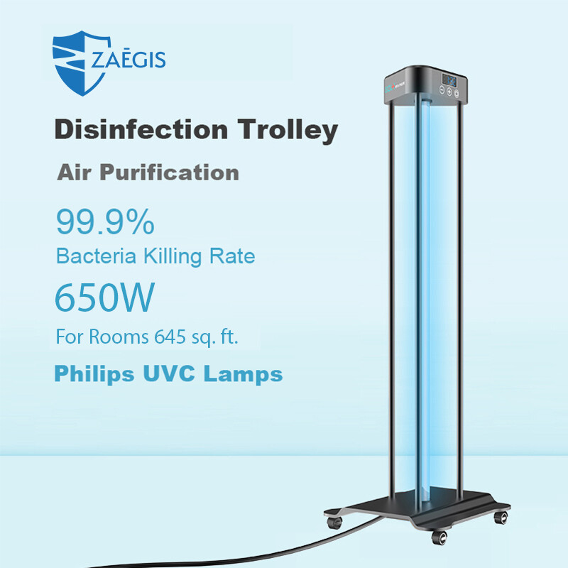 650 Watt UV-C Disinfection Trolley