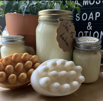 Large Sea Moss Soap &amp; Lotion Set