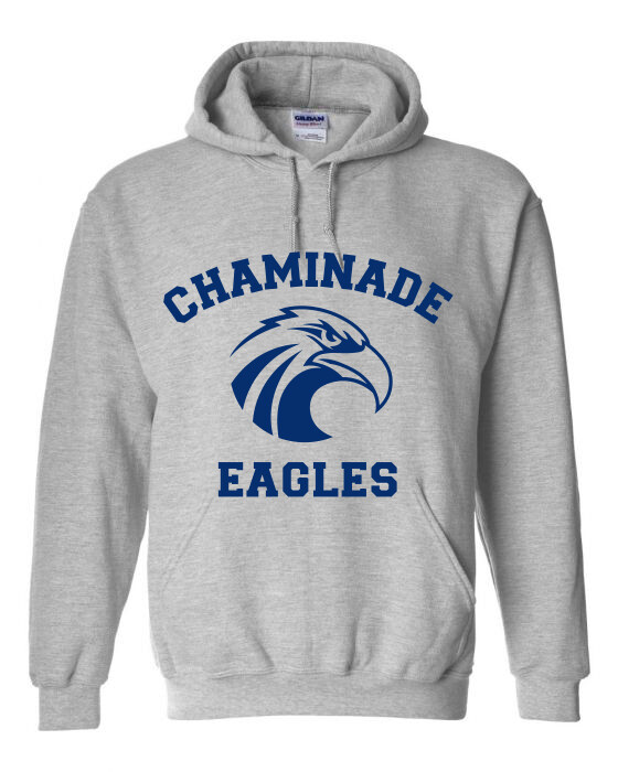 Grey Hoodie with Navy Eagle