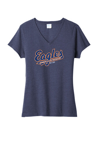 Ladies Navy V-Neck Tee