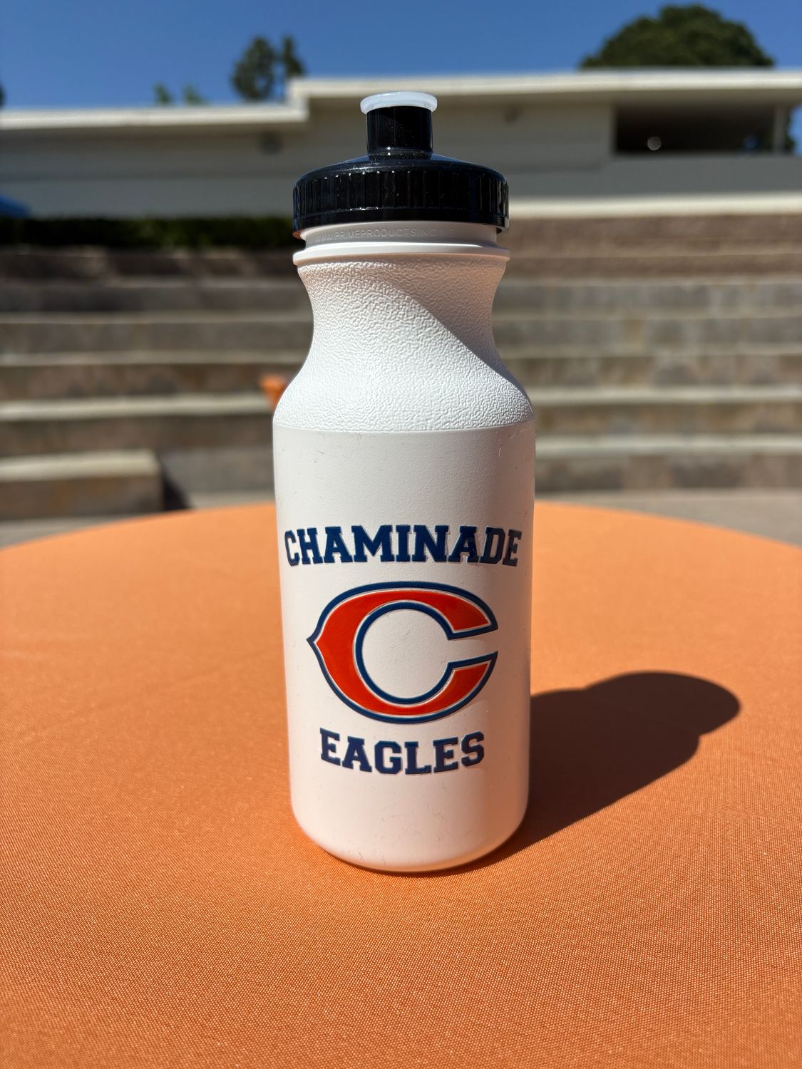 White Push Cap Water Bottle