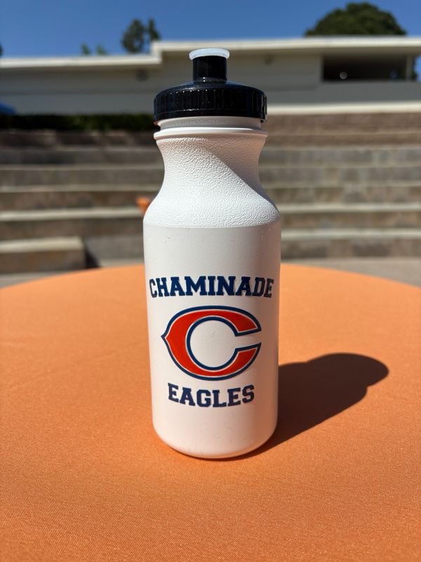 White Push Cap Water Bottle