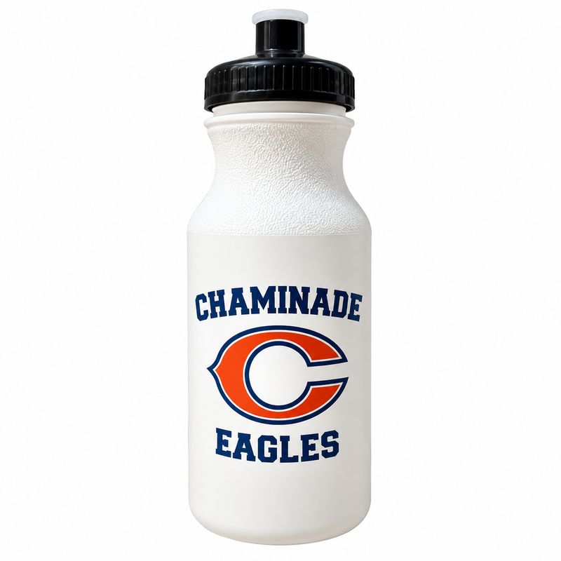 White Push Cap Water Bottle