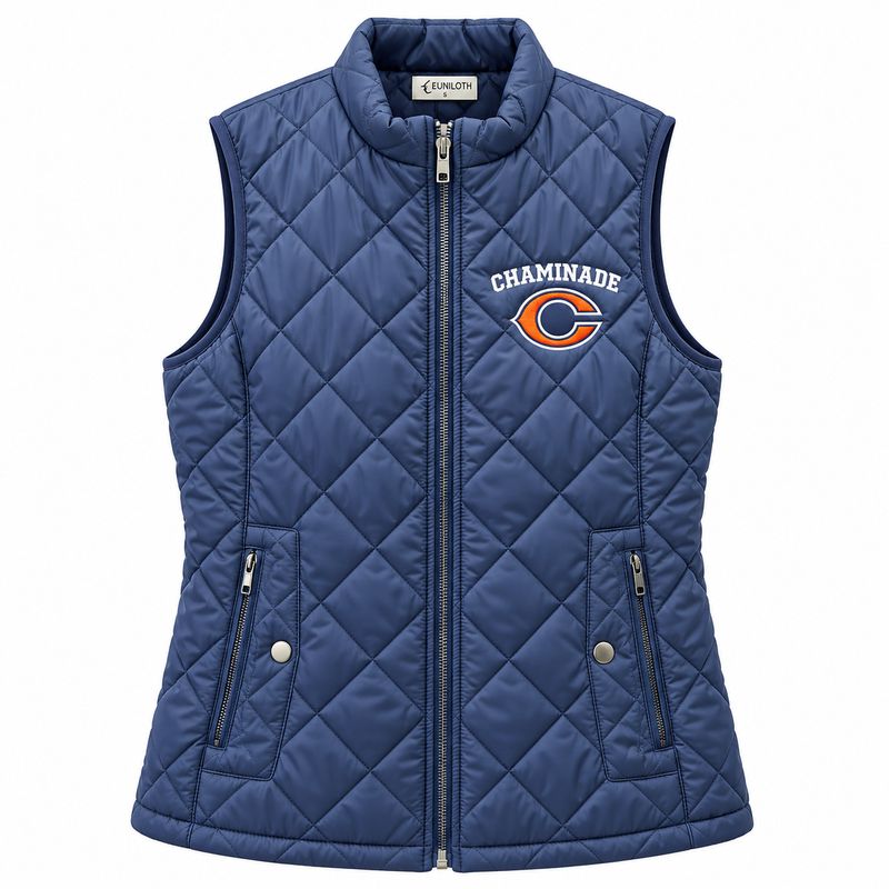 Ladies Navy Puffer Vest
